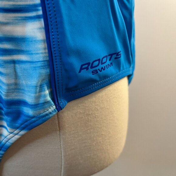 Roots Swim Women's Blue One-Piece Swimsuit - Size 18 - Picture 3 of 5